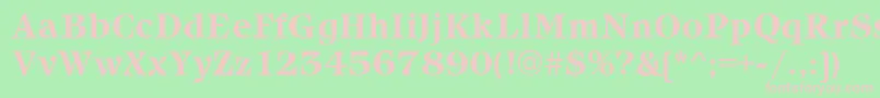 Шрифт IcebergBold – розовые шрифты на зелёном фоне