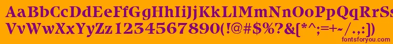 IcebergBold Font – Purple Fonts on Orange Background