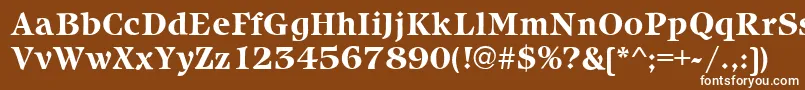 フォントIcebergBold – 茶色の背景に白い文字