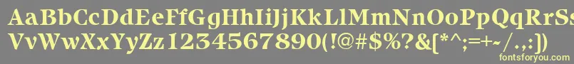 IcebergBold-fontti – keltaiset fontit harmaalla taustalla