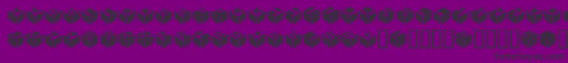 Czcionka CubicdotStandard – czarne czcionki na fioletowym tle