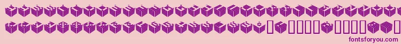 CubicdotStandard-fontti – violetit fontit vaaleanpunaisella taustalla