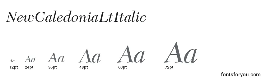 Größen der Schriftart NewCaledoniaLtItalic