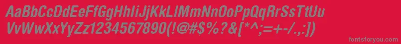 HelveticaRoundedLtBoldCondensedOblique Font – Gray Fonts on Red Background