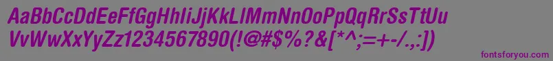 HelveticaRoundedLtBoldCondensedOblique Font – Purple Fonts on Gray Background