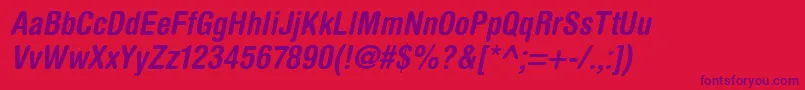 HelveticaRoundedLtBoldCondensedOblique Font – Purple Fonts on Red Background