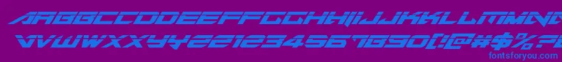 Шрифт Tarrgetlaserital – синие шрифты на фиолетовом фоне
