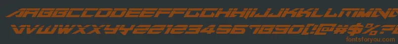 Tarrgetlaserital Font – Brown Fonts on Black Background