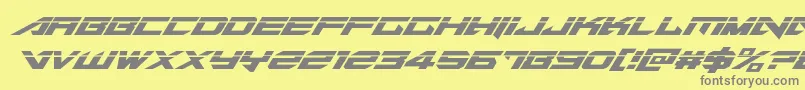 Tarrgetlaserital Font – Gray Fonts on Yellow Background