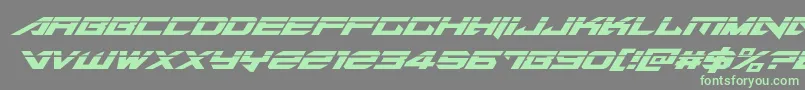 Tarrgetlaserital Font – Green Fonts on Gray Background