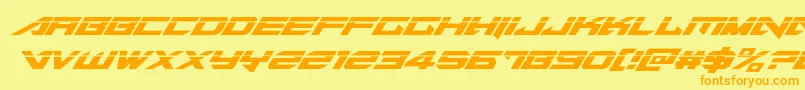 Tarrgetlaserital Font – Orange Fonts on Yellow Background