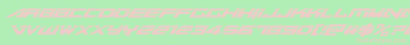 Tarrgetlaserital Font – Pink Fonts on Green Background