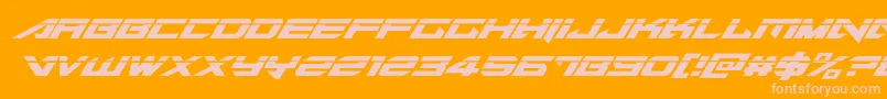Tarrgetlaserital Font – Pink Fonts on Orange Background
