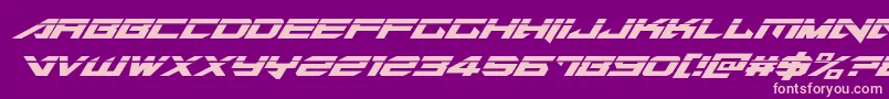 Tarrgetlaserital Font – Pink Fonts on Purple Background