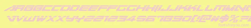 Tarrgetlaserital Font – Pink Fonts on Yellow Background