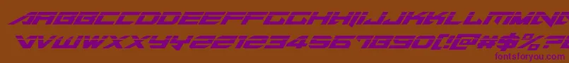 Tarrgetlaserital Font – Purple Fonts on Brown Background