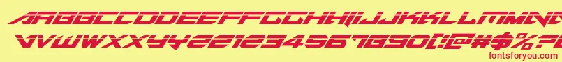 Tarrgetlaserital Font – Red Fonts on Yellow Background