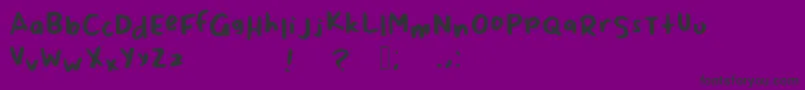 ScrappyLeDoot Font – Black Fonts on Purple Background