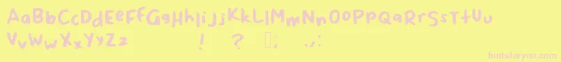 ScrappyLeDoot Font – Pink Fonts on Yellow Background