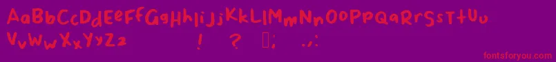 ScrappyLeDoot Font – Red Fonts on Purple Background