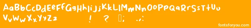 ScrappyLeDoot Font – White Fonts on Orange Background