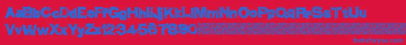 Police Thinkhigher – polices bleues sur fond rouge