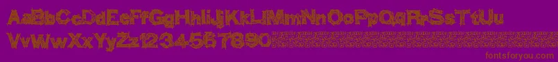 フォントThinkhigher – 紫色の背景に茶色のフォント