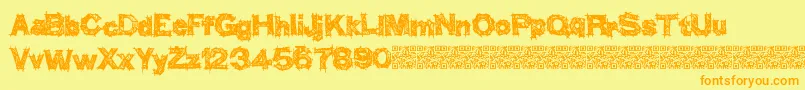 Thinkhigher Font – Orange Fonts on Yellow Background