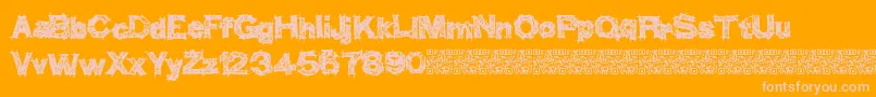 フォントThinkhigher – オレンジの背景にピンクのフォント