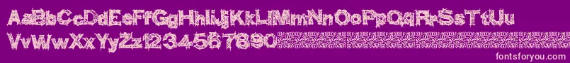 フォントThinkhigher – 紫の背景にピンクのフォント