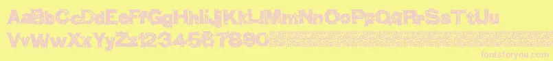 Thinkhigher Font – Pink Fonts on Yellow Background