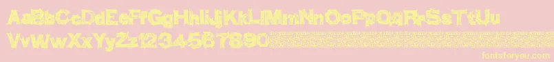 フォントThinkhigher – 黄色のフォント、ピンクの背景