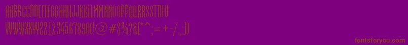 EmpirialbrkRegular Font – Brown Fonts on Purple Background