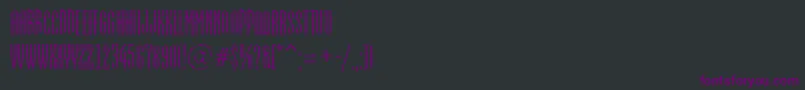 Czcionka EmpirialbrkRegular – fioletowe czcionki na czarnym tle