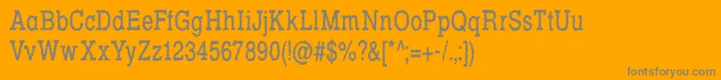 RowdyTypemachine5CondensedRegular Font – Gray Fonts on Orange Background