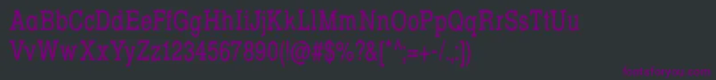 RowdyTypemachine5CondensedRegular Font – Purple Fonts on Black Background