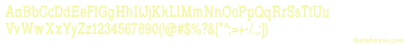 RowdyTypemachine5CondensedRegular Font – Yellow Fonts