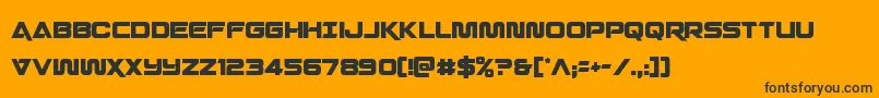 Шрифт Quarkstormcond – чёрные шрифты на оранжевом фоне