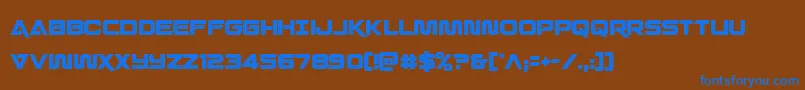 Quarkstormcond Font – Blue Fonts on Brown Background