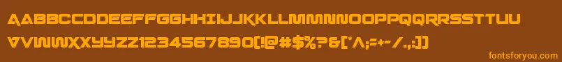 Quarkstormcond Font – Orange Fonts on Brown Background