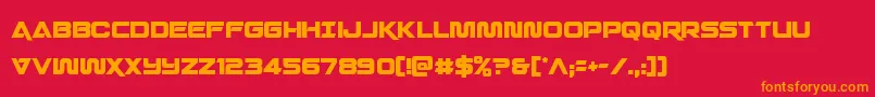 Quarkstormcond Font – Orange Fonts on Red Background