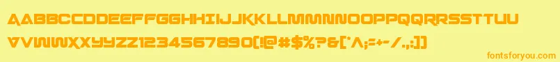 Quarkstormcond Font – Orange Fonts on Yellow Background