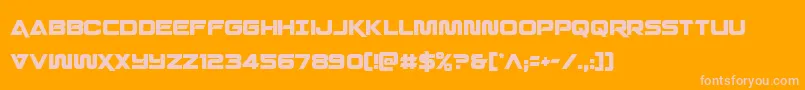 Quarkstormcond Font – Pink Fonts on Orange Background