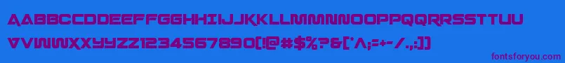 Quarkstormcond Font – Purple Fonts on Blue Background