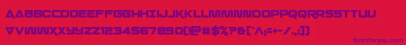 Quarkstormcond Font – Purple Fonts on Red Background