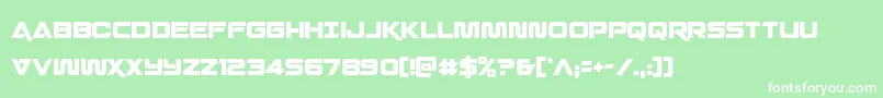 Quarkstormcond Font – White Fonts on Green Background
