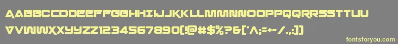 Шрифт Quarkstormcond – жёлтые шрифты на сером фоне