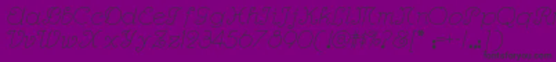 Rhumbascriptnf-Schriftart – Schwarze Schriften auf violettem Hintergrund
