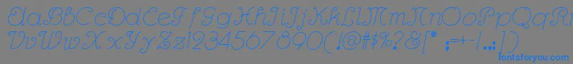 Rhumbascriptnf Font – Blue Fonts on Gray Background
