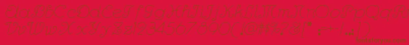 Rhumbascriptnf Font – Brown Fonts on Red Background